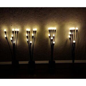 Solar Garden Lights, ASMAD 4 Pack 32 LED Solar Outdoor Lights, Outdoor Decor